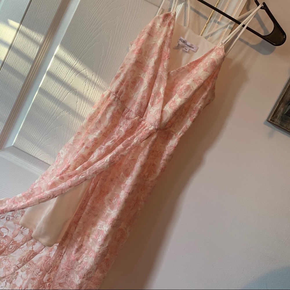 BCBGeneration ✨ Long Pink Floral Dress